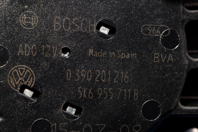 Viskermotor bakrute til VW Polo 2014-2017 (Type V, Fase 2) (BOSCH|0 390 201 216|5K6 955 711 B|)