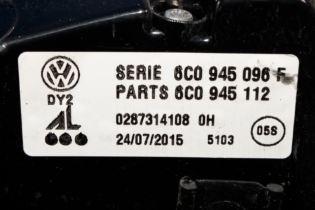 Baklykt høyre til VW Polo 2014-2017 (Type V, Fase 2) (VAG|6C0 945 096 F|)