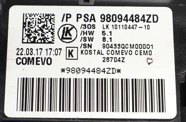 Bryter combi til Citroën C3 2016-->> (Type III)  (CITROEN|98 094484 ZD|)