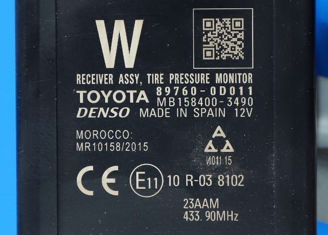 Sensor dekktrykk til Toyota Yaris 2014-2020 (Type III, Fase 2)  (TOYOTA|89760-0D011|)