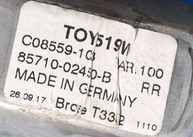 Ruteheis venstre bak til Toyota Auris 2015-2019 (Type II, Fase 2) (TOYOTA|85710-02450-B|)