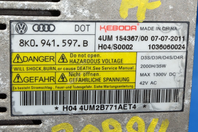 Styreenhet xenon/ballast til VW Passat 2011-2015 (B7) (B7) (VAG|8K0 941 597 B|)