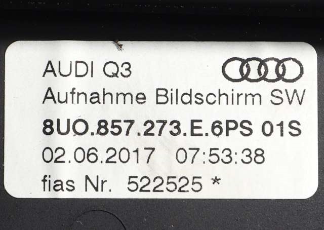 Bilstereo navigasjon skjerm til Audi Q3 2015-2018 (Type I, Fase 2)  