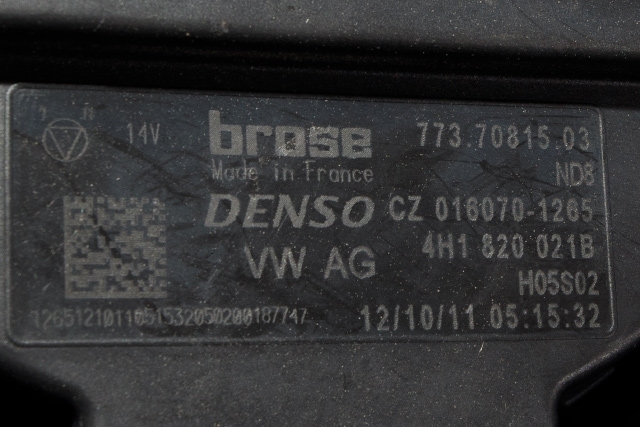 Varmeapparat motor til Audi A6 2011-2014 (Type IV, Fase 1) (C7) (C7) (DENSO|016070-1265|4H1 820 021 B|)