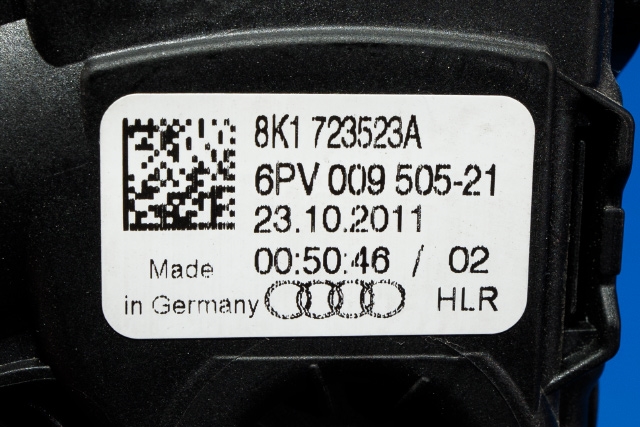 Pedal gass til Audi A6 2011-2014 (Type IV, Fase 1) (C7) (C7) (HELLA|6PV 009 505-21|8K1 723 523 A|)
