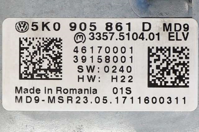 Bryter combi til Audi Q3 2015-2018 (Type I, Fase 2)  (VAG|8X0 953 501 H|)