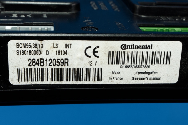 Styreenhet comfort (BCM) til Renault Zoe 2013-2019 (Fase 1)  (RENAULT|284B 12059R|)