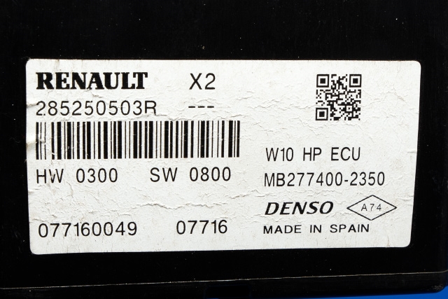 Styreenhet klima/aircondition til Renault Zoe 2013-2019 (Fase 1)  (RENAULT|2852 50503R|)