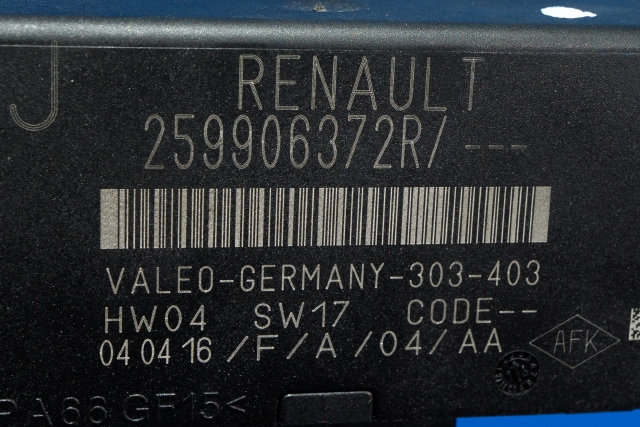 Styreenhet parkering til Renault Zoe 2013-2019 (Fase 1)  (RENAULT|2599 06372R|)