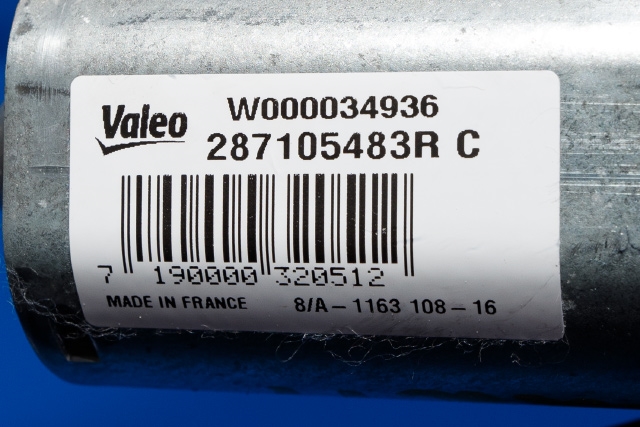 Viskermotor bakrute til Renault Zoe 2013-2019 (Fase 1)  (RENAULT|2871 05483R|)