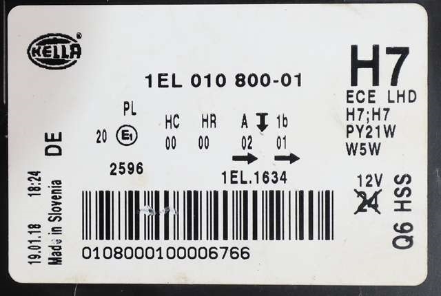 Frontlykt venstre halogen til Mercedes E-Klasse 2009-2013 (Fase 1) (W212) (W212) (HELLA|1EL 010 800-01|)