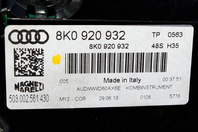 Instrumentpanel til Audi A4 2007-2014 (Type IV) (B8) (B8) (VAG|8K0 920 932|)