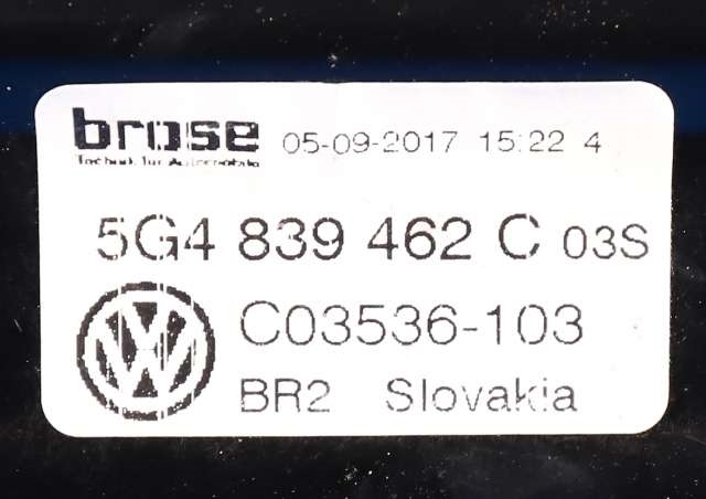 Ruteheis høyre bak til VW Golf VII 2017-2020 (Fase 2) (VAG|5G4 839 462 C|)