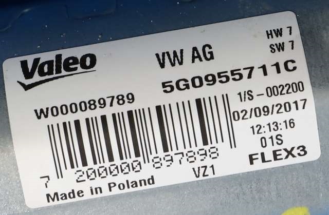 Viskermotor bakrute til VW Golf VII 2017-2020 (Fase 2) (VAG|5G0 955 711 C|)