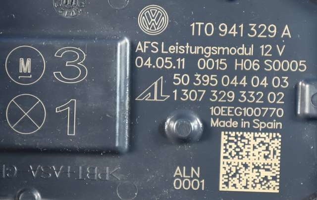 Styreenhet diverse til VW Touran 2010-2015 (Type I, Fase 3) (VAG|1T0 941 329 A|)