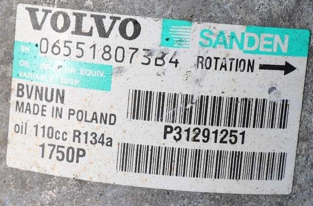 Aircondition kompressor til Volvo V40 2012-2019  (SANDEN|1750P|P31291251|)