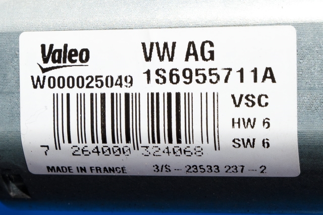 Viskermotor bakrute til Škoda Citigo 2012-2019  (VAG|1S6 955 711 A|)