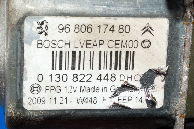 Ruteheis høyre bak til Peugeot 308 2007-2011 (Type I, Fase 1) (BOSCH|0 130 822 448|96 806174 80|)