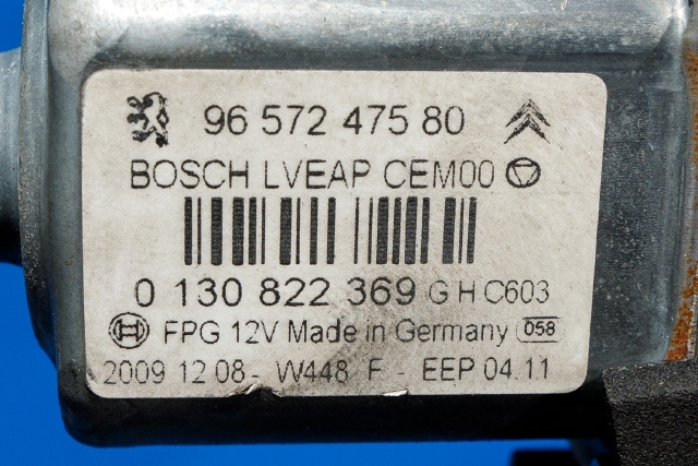 Ruteheis høyre foran til Peugeot 308 2007-2011 (Type I, Fase 1)  (BOSCH|0 130 822 369|96 572475 80|)