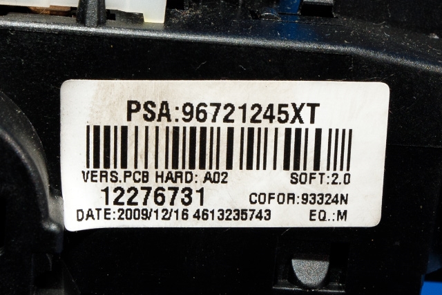 Bryter combi til Peugeot 308 2007-2011 (Type I, Fase 1) (PEUGEOT|96 721245 XT|)