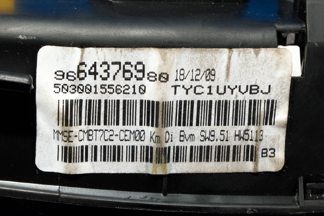 Instrumentpanel til Peugeot 308 2007-2011 (Type I, Fase 1) (PEUGEOT|96 643769 80|)