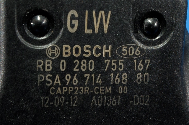 Pedal gass til Peugeot 3008 2009-2016 (Type I)  (BOSCH|0 280 755 167|96 714168 80|)