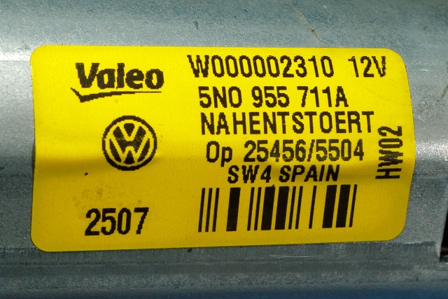 Viskermotor bakrute til VW Tiguan 2007-2011 (Type I, Fase 1)  (VAG|5N0 955 711 A|)
