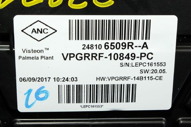 Instrumentpanel til Renault Captur 2013-2020 (Type I) (VISTEON|VPGRRF-10849-PC|2481 06509R-A|)