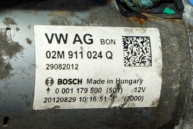 Starter til Škoda Citigo 2012-2019 (BOSCH|0 001 179 500|02M 911 024 Q|)