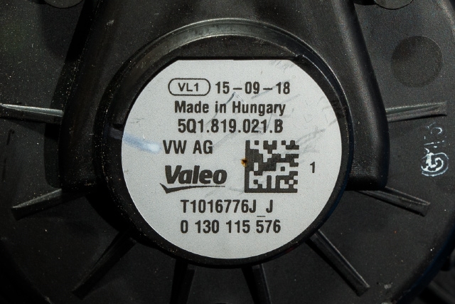 Varmeapparat motor til Audi A3 2012-2016 (Type III, Fase 1)  (VAG|5Q1 819 021 B|)