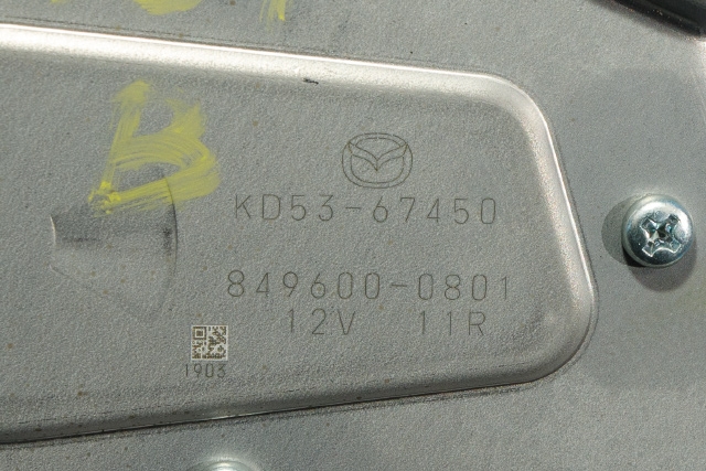 Viskermotor bakrute til Mazda CX-5 2012-2017 (Type I) (DENSO|849600-0801|KD53-67450|)