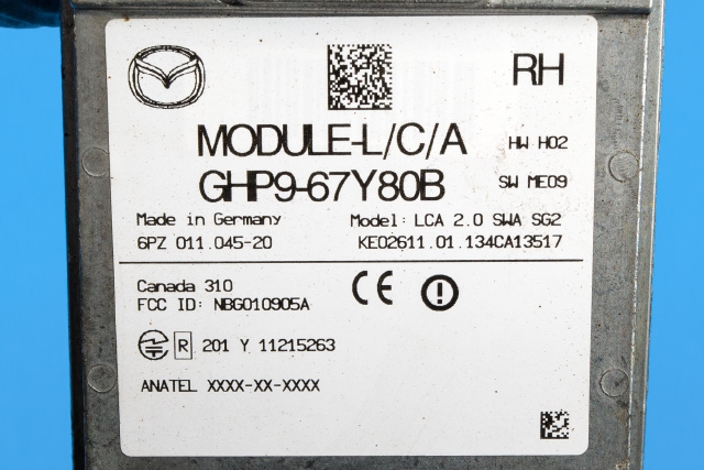 Sensor radar til Mazda 6 2013-2015 (Type III, Fase 1) (MAZDA|GHP9-67-Y80B|)