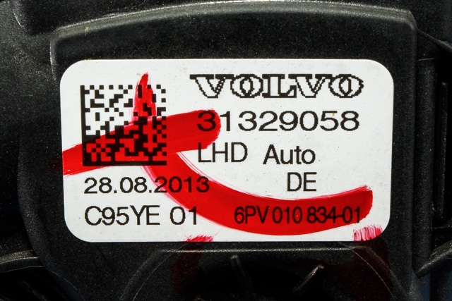 Pedal gass til Volvo V70 2014-2016 (Type III, Fase 2)  (VOLVO|31329058|)