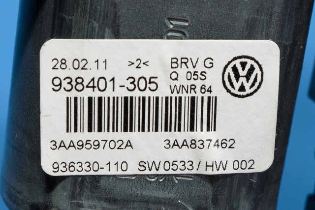 Ruteheis, kun motor, høyre foran til VW Passat 2011-2015 (B7) (B7) (VAG|3AA 959 702 A|)