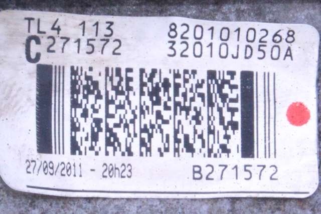 Girkasse manuell 6-trinn til Nissan Qashqai 2010-2014 (Type I, Fase 2)  (RENAULT|8201 010268|32010-JD50A|)