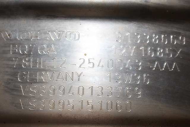 Partikkelfilter til Volvo V70 2014-2016 (Type III, Fase 2)  (VOLVO|31338559|)