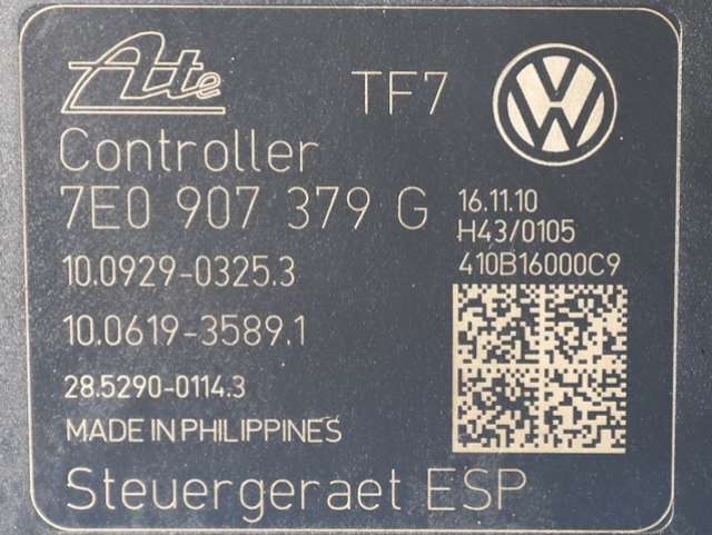 ABS sentral til VW Transporter / Caravelle 2009-2015 (Fase 2) (T5) (T5) (VAG|7E0 614 517 C|7E0 907 379 G|)