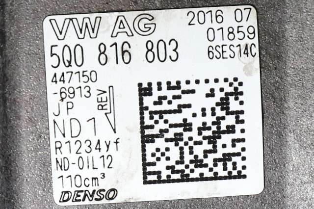 Aircondition kompressor til Škoda Superb 2015-->> (Type III)  (DENSO|447150-6913|5Q0 816 803|)