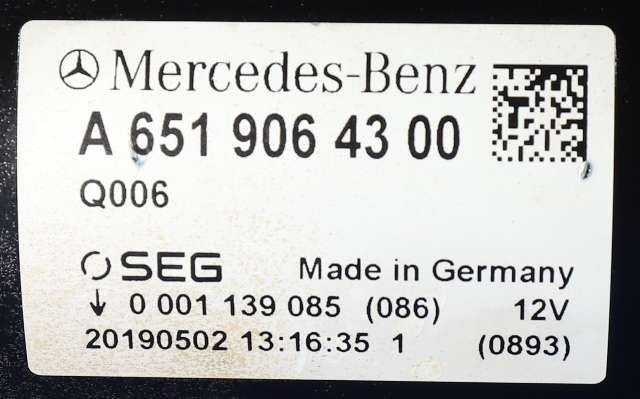 Starter diesel til Mercedes Sprinter 2018-->> (907/910) (907/910) (BOSCH|0 001 139 085|A 651 906 43 00|)