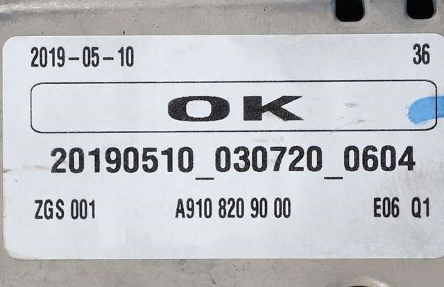 Bilstereo navigasjon skjerm til Mercedes Sprinter 2018-->> (907/910) (907/910) (MERCEDES|A 907 900 17 03|)