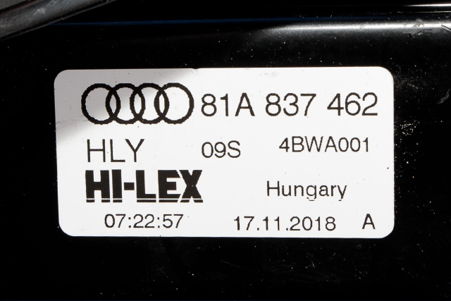 Ruteheis høyre foran til Audi Q2 2016-->>  (VAG|5Q0 959 801 B|)