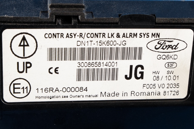 Styreenhet diverse til Ford Transit Courier 2014-2018 (Type I, Fase 1) (FORD|DN1T-15K600-JG|)