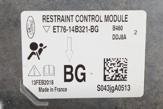 Styreenhet airbag hovedsensor til Ford Transit Courier 2014-2018 (Type I, Fase 1)  (FORD|ET76-14B321-BG|)