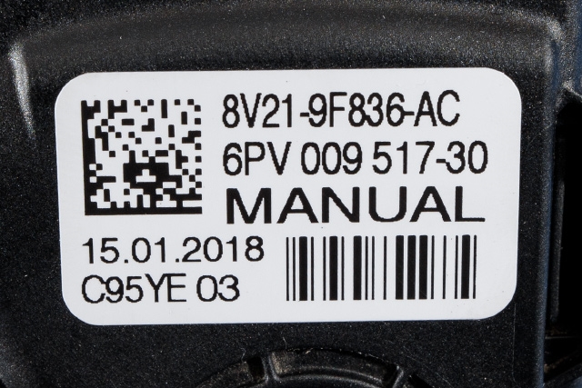 Pedal gass til Ford Transit Courier 2014-2018 (Type I, Fase 1)  (HELLA|6PV 009 517-30|8V21-9F836-AC|)