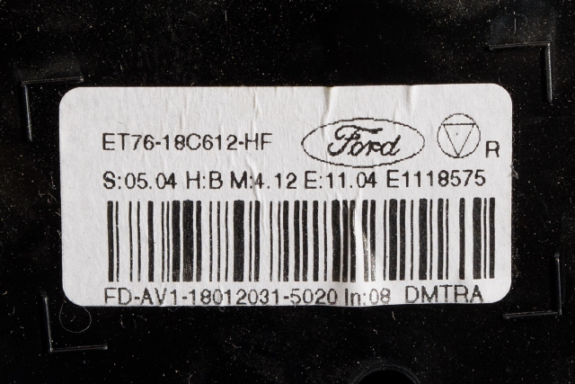 Varmeapparat betjening til Ford Transit Courier 2014-2018 (Type I, Fase 1) (FORD|ET76-18C612-HF|)