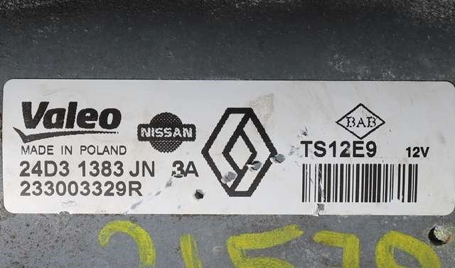 Starter diesel til Nissan NV200 2010-2019  (VALEO|TS12E9|23300-3329R|)
