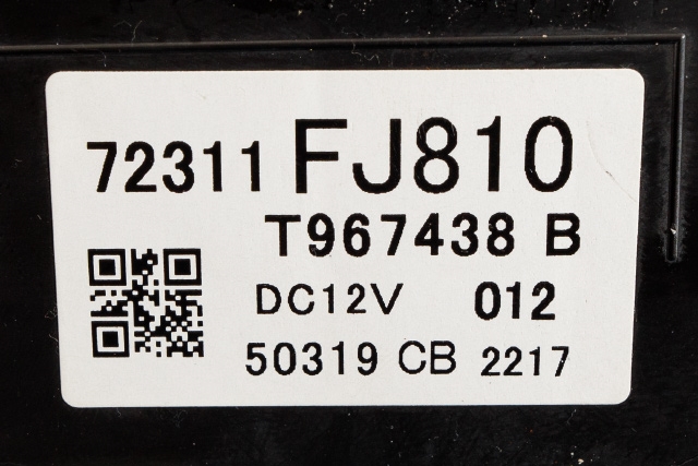Varmeapparat betjening til Subaru XV 2012-2017 (Type I) (SUBARU|72311-FJ810|)