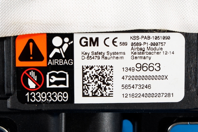 Airbag passasjer til Opel Astra K 2015-->>  (GM|13 499 663|)