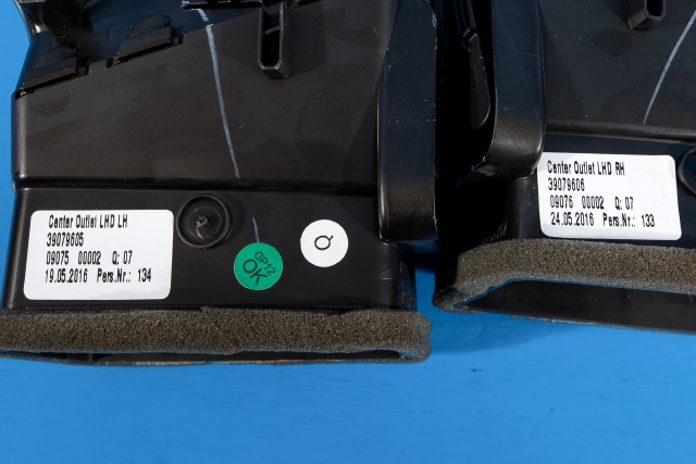 Dashbord friskluftdyse midtkonsoll til Opel Astra K 2015-->>