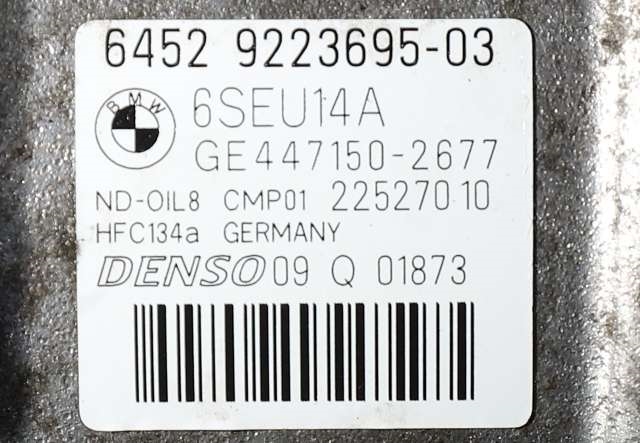 Aircondition kompressor til BMW 3-Serie 2012-2018 (F30/F31/F34) (F30/F31/F34) (DENSO|447150-2677|64.52-9 223 695|)